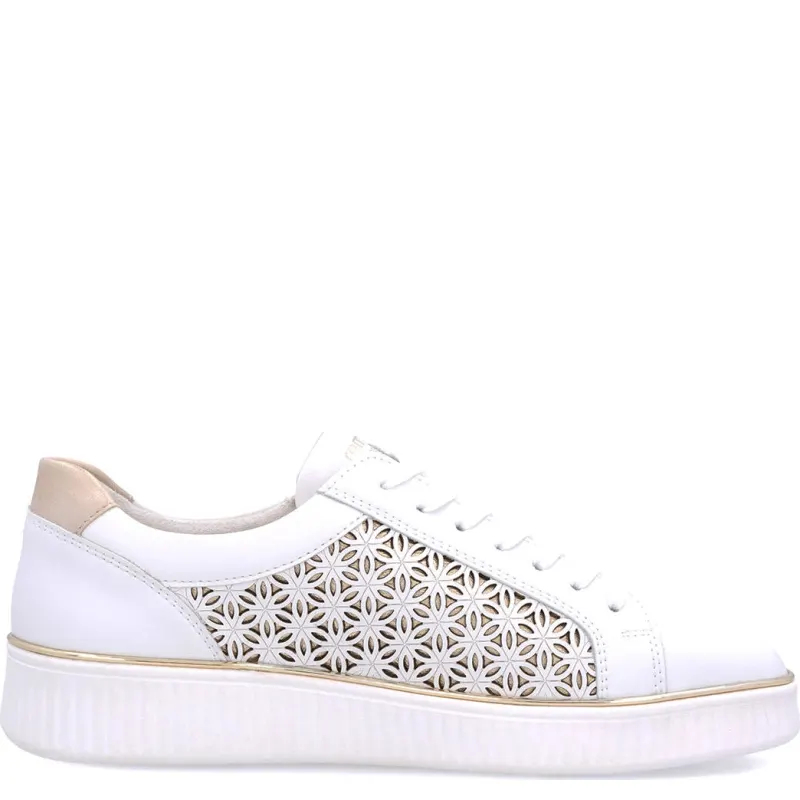 Remonte Women's Leather White Sneakers
