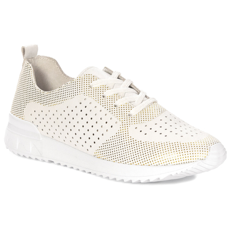 Artiker White-Gold Women's Sneakers