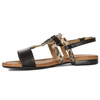 Maciejka Women's Leather Sandals Black Leopard