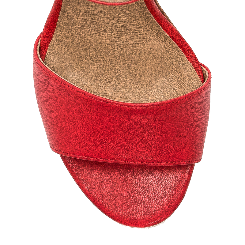 Maciejka Red Women's Leather Sandals