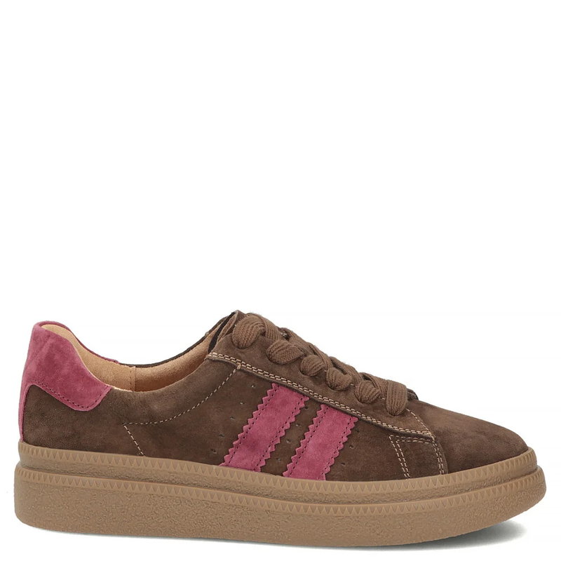 Filippo Skórzane Sneakersy w Czekoladowym Brązie z Kontrastowym Akcentem DP7981-26-D-BR