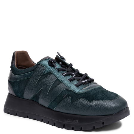 Wonders Sneakersy Skórzane Na Platformie Zielone A-24110