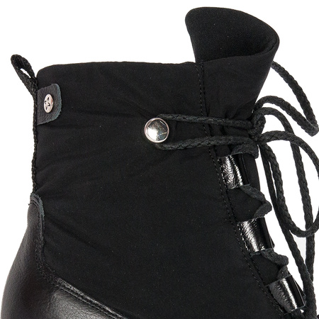 Maciejka Black Women's Lace-Up Boots