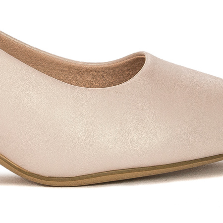 Sergio Leone Beige Pearl Pumps