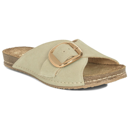 Maciejka Women's Leather Flip-Flops Pistachio
