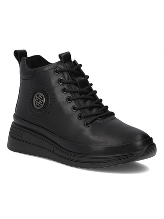 Filippo Black Women's Leather Warmed Boots