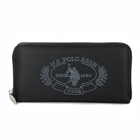 Portfel U.S. POLO ASSN. Springf L Zip Ard Wallet BEUPA5094WIP000 Black Czarny