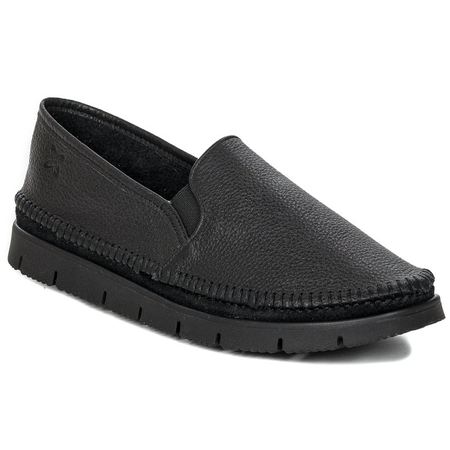 Maciejka Leather Lightweight Women’s Loafers Flexible Sole Black 03512-01-00-0