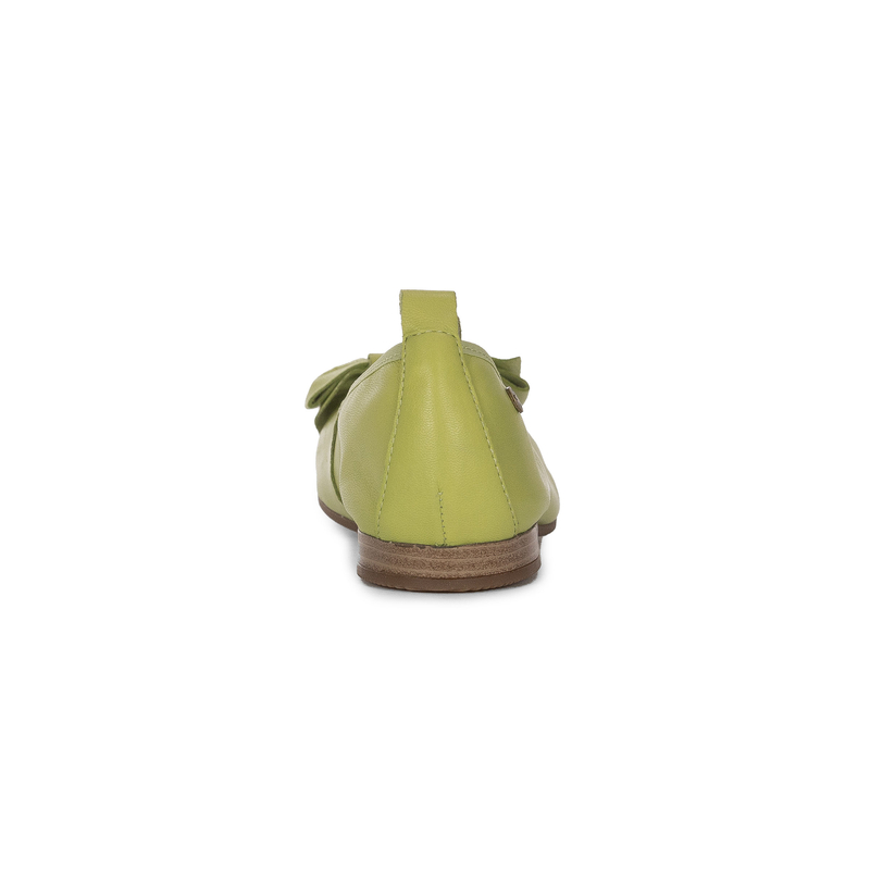Maciejka Leather Ballerinas With Bow Green P6802-09-00-0