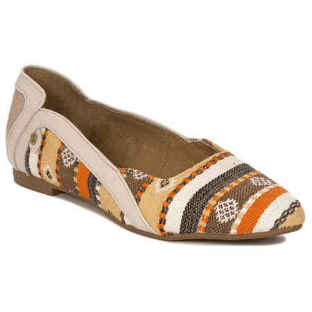 Maciejka Navy Beige Ballerina Shoes