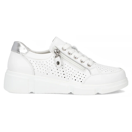 Filippo Leather White Low Shoes