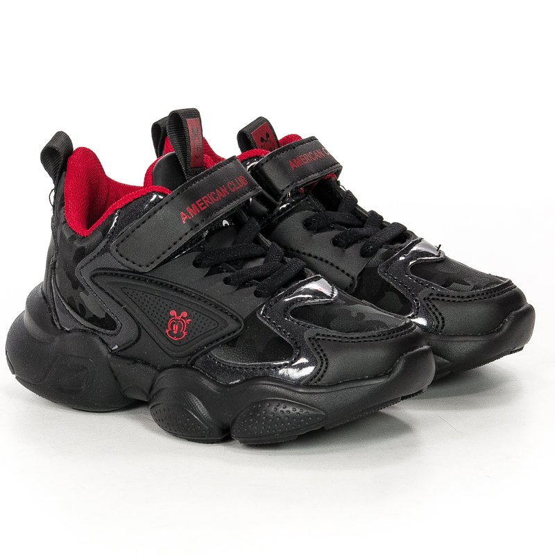 Sneakersy American Club BD14/21 Black/Red