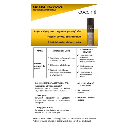 Coccine Ravvivant Premium Black suede and nubuck freshener 250 ml