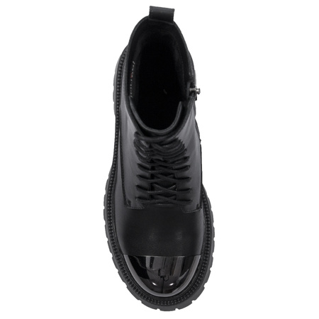 Filippo Black Women's Leather Warmed Boots