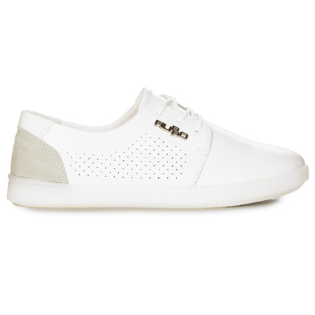 Półbuty damskie skórzane Filippo White Białe