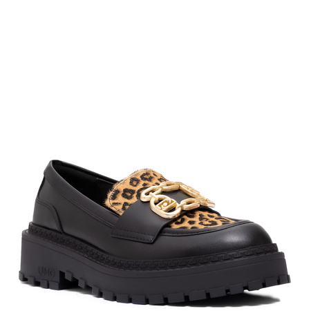 Liu Jo Women's Black Leopard Moccasins