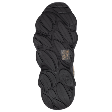 Liu Jo Sneakersy Damskie Na Platformie Półbuty Brokatowy Zapiętek Czarny BF5061-PX783-GOLD