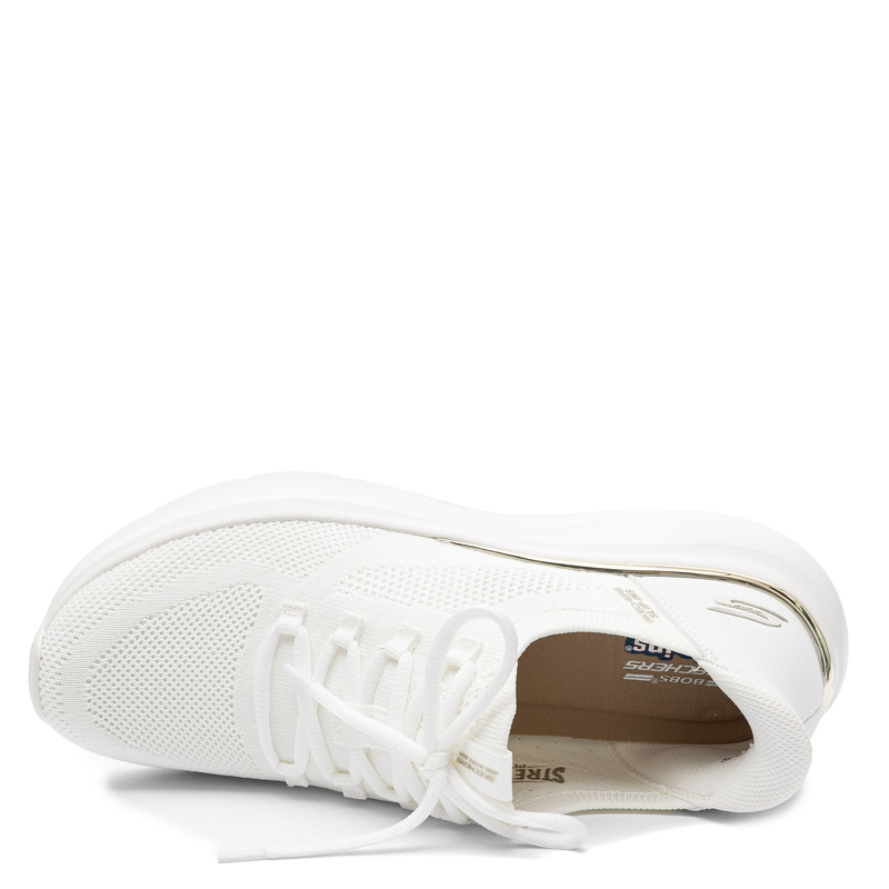 Skechers Bobs Sport Slip-ins Sneakersy na Platformie Białe 117617-WHT