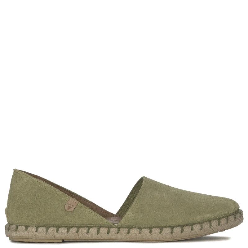Verbenas Espadryle damskie Carmen Serraje Kelp zielone