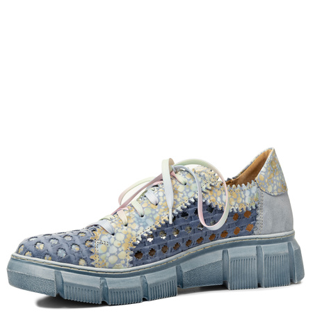 Maciejka Perforated Platform Shoes Pastel Blue 05850-17/00-1