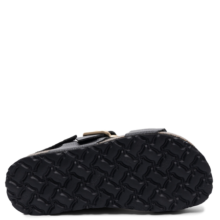 Yokono Wiwi Women's Leather Wedge Sandals Black WIWI-254-OPA-NEG
