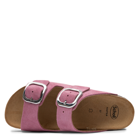 <h1>Scholl Leather Adjustable Slides Women’s Contoured Footbed Pink F00734-1026