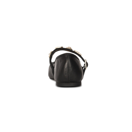 Inuovo Women's Leather Ballerinas Black