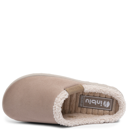 Inblu Comfortable Insulated Women's Slippers With Faux Fur Beige ET000042-011
