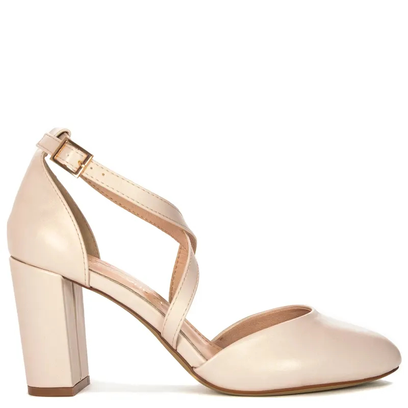 Sergio Leone women's Beige Pearl sandals