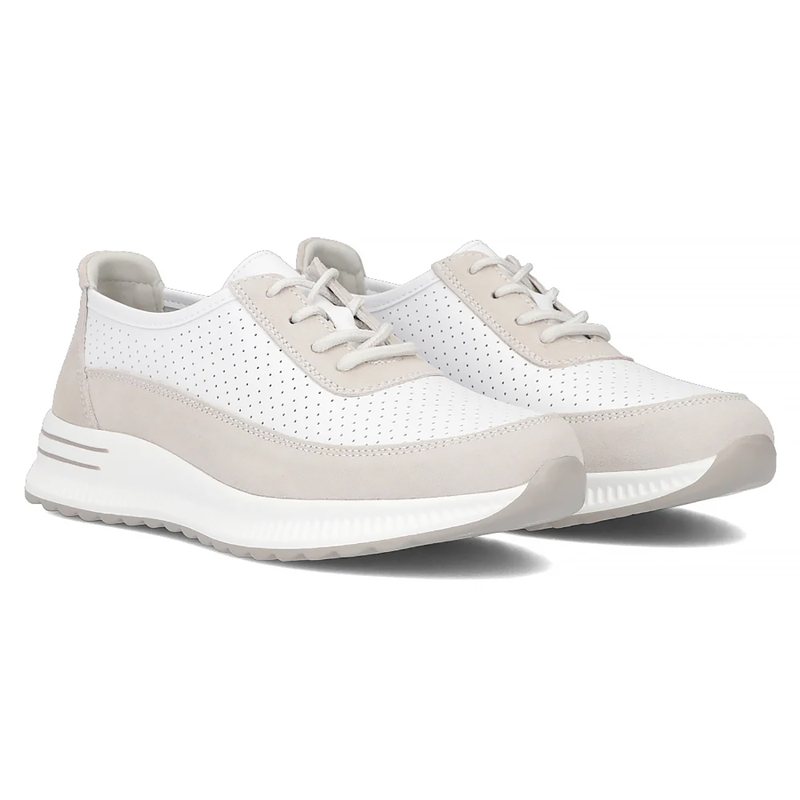 Filippo Leather White Low Shoes