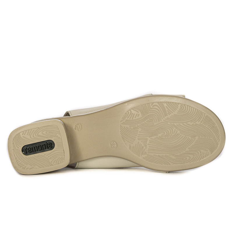 Remonte Women's Velcro Leather Beige Sandals