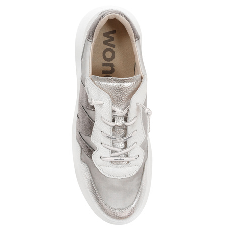 Wonders Women's Platform Half Shoes Plata