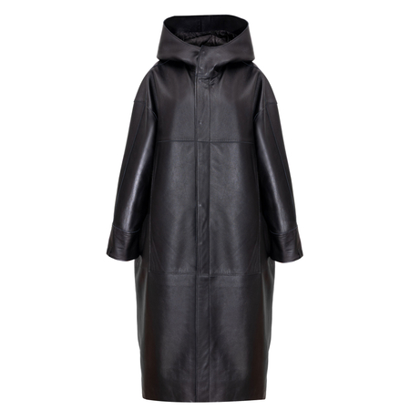 Opra Płaszcz skórzany Rim Black