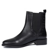 Maciejka Leather Chelsea Ankle Boots Croc-Embossed Heel Black H7173-01/00-7