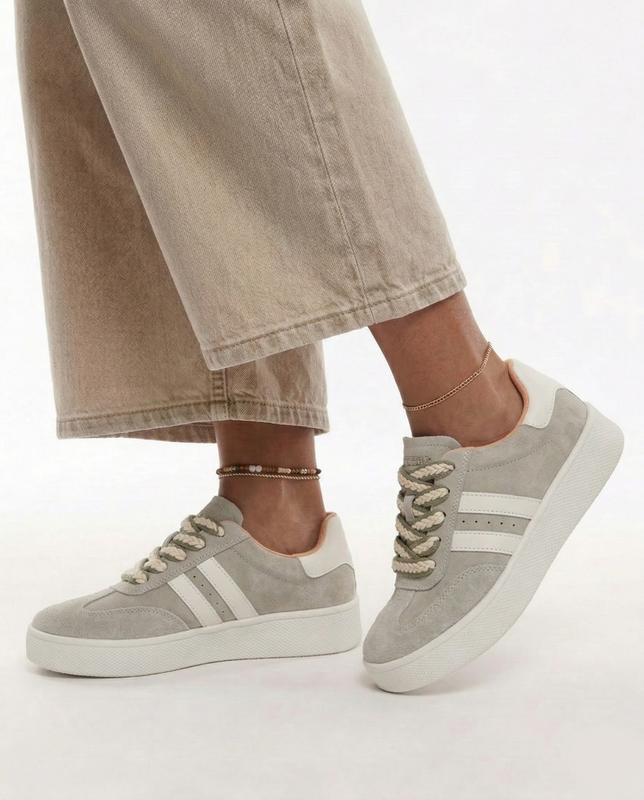 Filippo Leather Platform Sneakers Green DP7512-26-KH