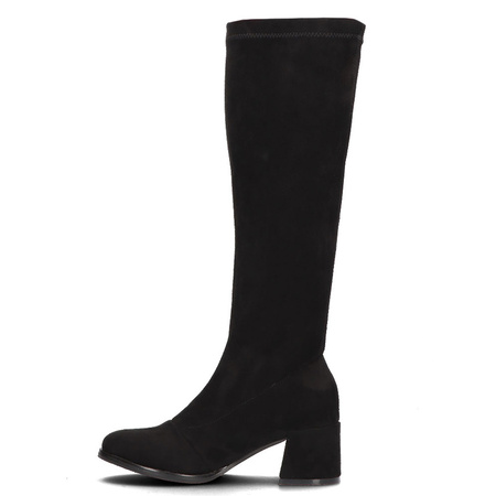 Filippo Kozaki Damskie Elastyczne Kozaki Na Stabilnym Słupku Czarny DKZ93225BK