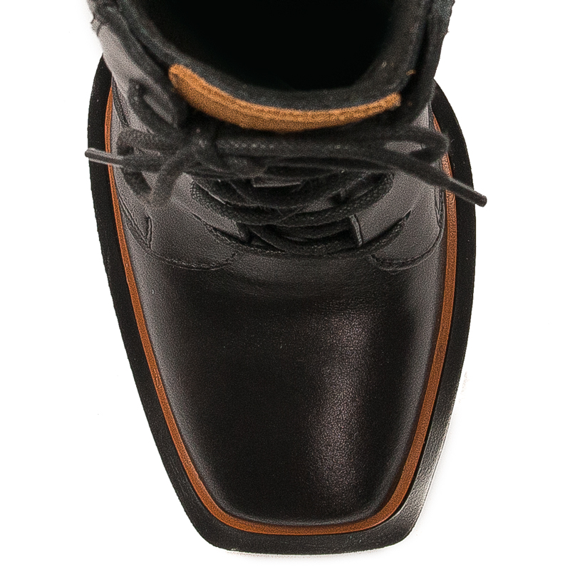 Maciejka Black Women's Lace-Up Boots