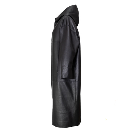 Opra Women's leather Rim Black Coat