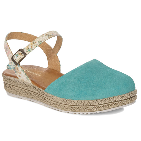 Maciejka Women's Leather Sandals Turquoise