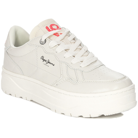 Pepe Jeans Sneakersy damskie skórzane Kore Love W White Białe