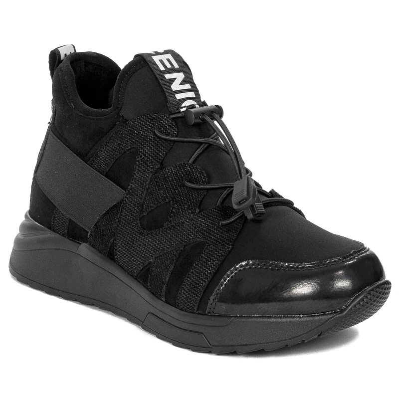 Filippo Sneakersy damskie skórzane czarne