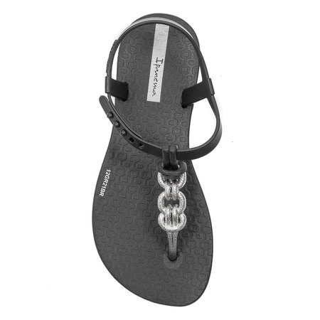 Ipanema Sandały japonki dziecięce dziewczęce Class Charm II Kids Black/Silver