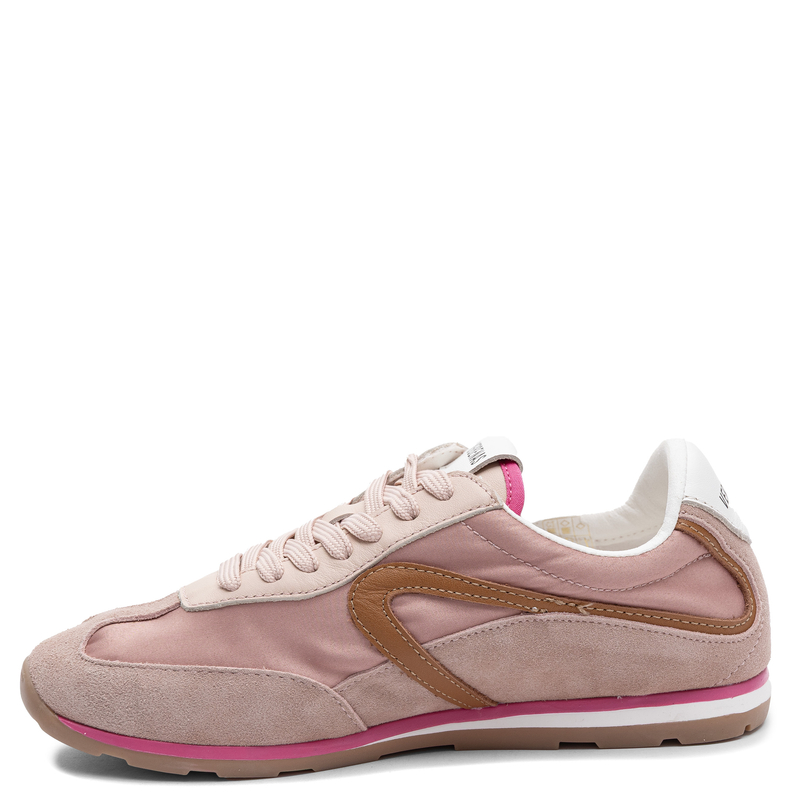 Verbenas Modne Zamszowe Sneakersy Sznurowane Różowe 9002451069ANT