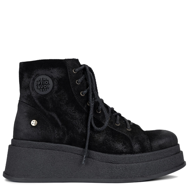 Maciejka Suede Platform Ankle Boots Black 06309-01-00-8