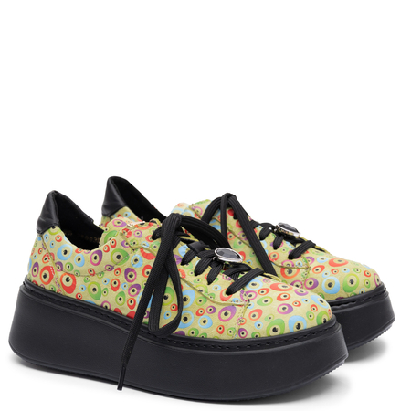 Maciejka Skórzane Sneakersy Półbuty Damskie Na Platformie Wielokolorowe 6191W-20/00-8