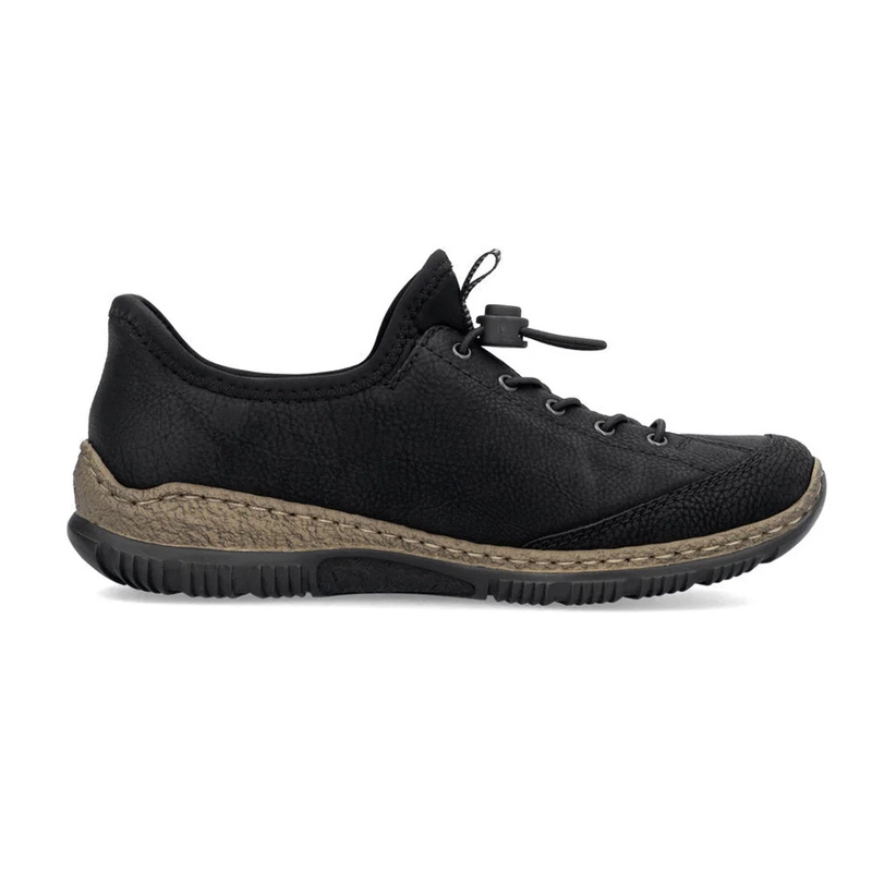 Rieker Sneakersy Półbuty Damskie Czarne
