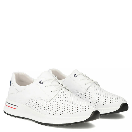 Filippo Women's Leather Sneakers White DP6022-26-WH