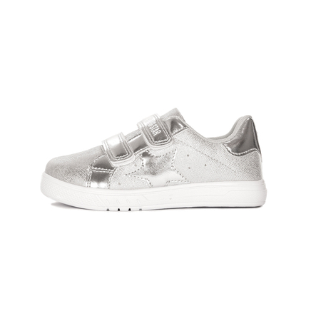 Big Star Children's sneakers for girls with Velcro Silver silver