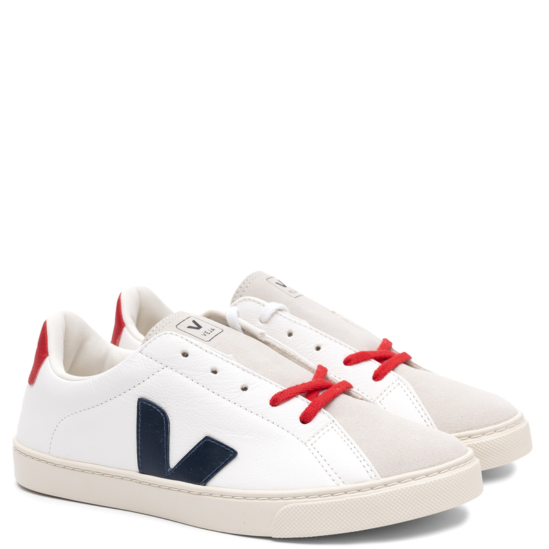 Veja Sneakersy damskie skórzane White Nautico Pekin białe
