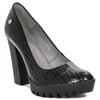 Maciejka Leather Pumps on Block Heel and Platform Black 02629-43-00-1